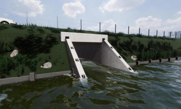 Remontabel duikerkokersysteem van basaltwapening en CO2-arm beton